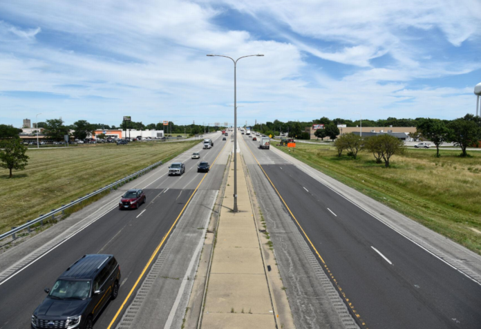 A view of the portion of I-74 which passes through Champaign-Urbana from the Neil St. bridge on Monday, July 1, 2024. Luke Taylor/The News-Gazette