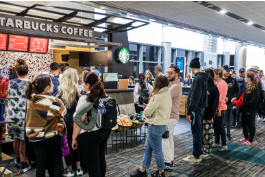 Are huge queues at Starbucks' airport cafés something that can be fixed?