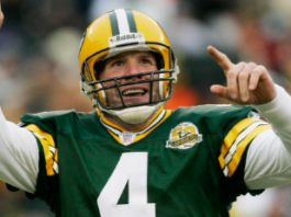 "Perhaps I thought of helping Michael Strahan set a record for the most sacks," said Brett Favre.